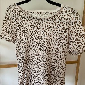 J Crew cheetah print t shirt